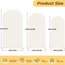 6.6 ft Arch Backdrop Cover Beige - Double-Sided Spandex Arch Covers Stretchy Backdrop for Balloon Arches Birthday Party Baby Shower Banquet Wedding Photo Background
