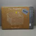 SMUG Dog Playpen 4-Panel 24" | Safe & Secure Indoor/Outdoor Pet Fence | Folding & Portable |35 x 35 x 24IN, Ideal for Small to Medium Dogs | Easy to Clean Black