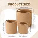 Xuhal 3 Pcs Plant Basket Woven Storage Basket Boho Planter Baskets Modern Woven Flower Tree Pots for Home Decor Blankets Organization (Khaki)