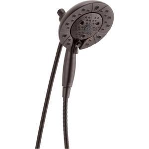 Delta Faucet 5-Spray In2ition Dual Shower Head with Handheld Spray, H2Okinetic Oil Rubbed Bronze Shower Head with Hose, Showerheads, Handheld Shower Heads, Venetian Bronze 58480-RB-PK