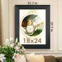 18x24 Picture Frame, Vintage Black 18 x 24 Poster Frame with HD Plexiglass Durable for Horizontal or Vertical Wall Mounting, 1 Pack