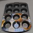GoodCook Everyday Nonstick Steel Muffin Pan, 12 cup, Gray