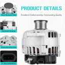 New 11258N Alternator for Nissan 2.5L for Altima 2007-2012, for Sentra 2007-2012, Rogue 2011-2013, 3-pin Plug, Rogue Select 2.5L 2014 2015, 23100JA02A, 23100JA02B