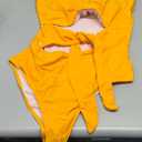 Viottiset Women's Bandeau One Piece Swimsuit Strapless Tie High Cut Out Bathing Suit Large