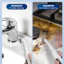 Electric Grout Brush Power Scrubber: Rechargeable Crevice Cleaning Brushes 4H Working Times IPX7 Waterproof with Multi Brush Head for Home Kitchen Window Bathroom Tub Grout Tile