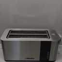 Mueller UltraToast Full Stainless Steel Toaster 4 Slice, Long Extra-Wide Slots for Bagels and Waffles, 6 Browning Levels, LED Display, Cancel/Defrost/Reheat Functions & Removable Tray, Kitchen Gadgets