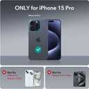 ESR for iPhone 15 Pro Case, Compatible with MagSafe, Shockproof Military-Grade Protection, Scratch-Resistant Back, Magnetic Phone Case for iPhone 15 Pro, Classic Hybrid Case, Frosted Clear