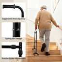 Stair Climbing Aid Cane for Seniors Height & Width Adjustable, Lightweight Portable, Slip-Resistant Sturdy | Fits Standard Steps 300lbs | Stair Aid Cane for Elderly, Sore Knees, &Post-Surgery
