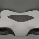 Anvo Cervical Pillow for Neck Pain Relief - Neck Pillows for Pain Relief Sleeping - Pillow for Neck and Shoulder Pain - Ergonomic Design for Side Back Stomach Sleeper-Dark Black Queen Firm