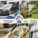 Heavy Duty Adjustable Garden Hose Nozzle, High Pressure Jet Spray, Metal Sprayer for Car Wash, Lawn, Patio Cleaning, Leak-Proof Design