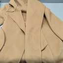 Women's Winter Coat Long Jacket Autumn Office Top Woolen Coat, Size: S, Khaki