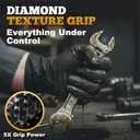 TitanFlex Heavy Duty Black Industrial Nitrile Gloves with Raised Diamond Texture, Latex Free (6mil/8mil)