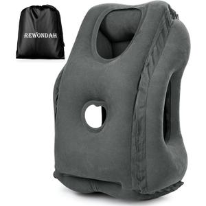 Rewondah Inflatable Travel Pillows for Airplanes | Airplane Pillow for Long Flight | Travel Plane Pillow for Airplanes Sleep Support | Blow up Flight Pillow for Long Flights to Avoid Neck Pain