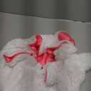 Cute Cat Ear Luxury Satin Lined Sleep Bonnet- Fluffy Fleece Cat Exterior with Pink Satin Trim for Women- Protects Curly, Natural and Braided Hair- Soft, Warm, No-Slip Night Cap