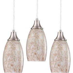 karyfine Milk Mini Glass Pendant Lights,Blown Art Glass Pendant Hanging Light Fixtures Kitchen Island Pendant Lamp Shade with Brushed Nickel Finish for Bar Counter,Hallway,Dining Room-3Pack