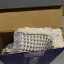 MIULEE Set of 2 Waffle Bathroom Rugs, Boho Bath Rugs Non Slip Washable, Super Absorbent Bath Mats, Ultra Soft Rubber Backed Shower Mats for Bathroom Floor, Tub, LightGrey & Cream, 18x30 Inch