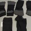 ZAKASA Toe Socks for Men Ankle: No Show Low Cut Toe Socks Individual Five Finger Cotton for Athletic Running 5 Pairs (10-12)