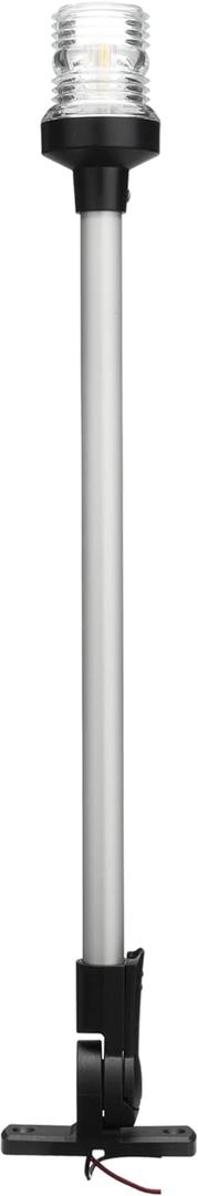 Young Marine 20 inch 3 Nautical Mile White LED Fold Down Boat Stern Light Anchor Light for T-TOP Pontoon and Fishing Boat Navigation Anchor Lights All Round 360 White LED 12-24V (20"-2.5W)