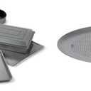 Calphalon Nonstick Bakeware Set, 10-Piece Set and Calphalon Pizza Pan with Holes, 16-Inch Nonstick Round Pizza Crisper