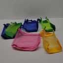 Paterr 8 Pcs Mesh Beach Tote Bag Seashell Bags Foldable Large Beach Toy Organizer with Drawstring, Pool Gym Swimming Camping Accessories Lightweight Foldable Birthday Gifts, 8 Colors
