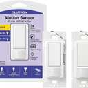 Lutron Maestro Motion Sensor Light Switch Indoor for Bathroom, Garage, Laundry Room, Any Bulbs, Occupancy Vacancy Sensor, Single-Pole, MS-OPS2H-2-WH, White (2 Pack)