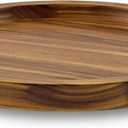 18" Acacia Wood Lazy Susan Organizer Kitchen Turntable for Cabinet Pantry Table Organization
