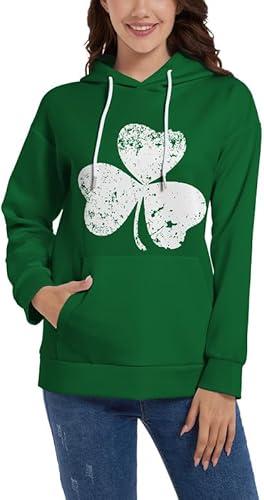 TMSD Women's Mardi Gras St.Patrick's Day Long Sleeve Hoodie with Pocket (XX-Large)