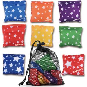RaboSky Small Bean Bags for Kids Tossing, Mini Beanbags Toss Toy for Toddler Preschool Prek Daycare Supplies Classroom Circle Time Home Schooling Indoor Outdoor Backyard Activities Cornhole Game