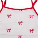 SweatyRocks Girl's Cherry Spaghetti Strap Camisole Cami Sleeveless Scoop Neck Cute Tank Top (White, Size 10 Years)
