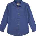Levi's Boys' Long Sleeve One Pocket Button Up Shirt (Blue)