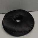 Satin Ear Piercing Pillow Removable Cover Luxury Cnh Pillow with Ear Holes for Ear Pain Side Sleepers Washable Large Donut Pillows Head Neck Support Black