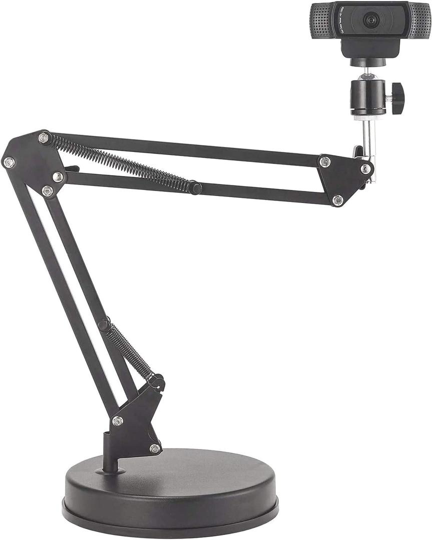 Webcam Stand,Camera Mount 22 Inch Suspension Boom Scissor Arm Stand,for Webcam C925e C922x C922 C930e C930 C920 C615,Hero 8/7/6/5,Ultra/Pro/Pro 2/Pro 3/Brio 4K,DSLR Camera