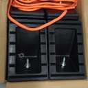 OULEME Heavy Duty Rubber Wheel Chocks with Eyebolt, Solid Wheel Stoppers for Camper, Travel Trailer, RVs, Truck, and ATV, Anti-Slip and Anti-Oil Design, 8"x5"x4"(4-Pack)