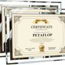 PETAFLOP 8.5x11 Picture Frames Glass 8.5 x 11 Frame Tabletop Display, 2 Pack clear