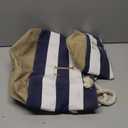 YOOLIFE Beach Bags for Women - Travel Canvas Beach Tote, Pool Waterproof Bag, Travel Essentials, Gifts for Women Birthday (Dark Blue)