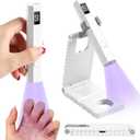 YSC Handheld UV Light for Gel Nails, Mini Portable Cordless UV Pen Light for Nails with Stands and LCD Display, Fast Flash Curing Nail Dryer for Home Salon & DIY Manicure