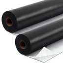 Pushglossy 2 Roll EPDM Rubber Roofing Membrane 50 Mil, 39" x 20 Ft, Black