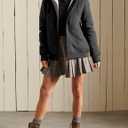 Yeokou Women's Casual Full Zip Up Sherpa Lined Hoodie Sweatshirt Jacket Coat (Gray, L)