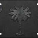 South Carolina License Plate Matte Black, 6x12 Aluminum Palmetto State Pride Stealth Decor