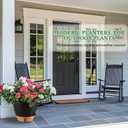 Fielda 8/10/12 Inch Self Watering Pots for Indoor/Outdoor Plants - Large Plastic Planter with Drainage Holes, Water Level Indicator & Deep Reservoir, Modern Decorative Flower Pots (Black)