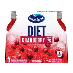 Ocean Spray Juice Drink 10 Ounce Bottle Pack of, Diet Cranberry, 60 Fl Oz, (Pack of 6) (EXP 11/08/26)