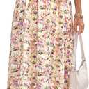 PRETTYGARDEN Womens Summer Floral Maxi Dresses 2026 Spring Sleeveless Cowl Neck Flowy Beach Vacation Wedding Guest Long Dress(Floral Apricot, Small)