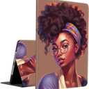 Case for New iPad (A16) 11th Gen 11 Inch 2025,for iPad 10th Gen 2022 10.9 Inch,Multi-Angle Stand Smart Protective Cover, African American Women Girl