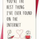 7 x Funny Anniversary Card for Boyfriend Girlfriend, Humorous Valentines Day Cards Gift for Him Her, Internet Dating Love Card for Partner Spouse