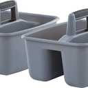Mighty Tuff Rough and Rugged All-Purpose Cleaning Caddy, Grey/Black 2 Count (CD0170)