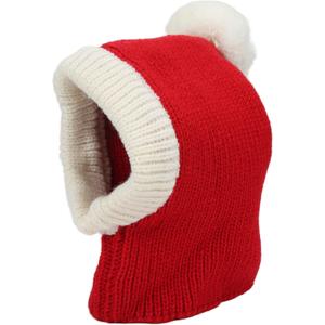 Generic Red Christmas Puppy Dog Hat, Small, Wool, Knitted, Warm, Machine Washable