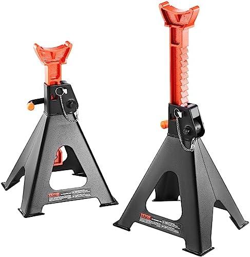 Amazon.com: VEVOR Jack Stands, 6 Ton (13,000 lbs) Capacity Car Jack Stands Double Locking, 14.2-23 inch Adjustable Height, for lifting SUV, Pickup Truck, Car and UTV/ATV, Red, 1 Pair : Automotive