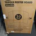 20 Pack Trifold Poster Board, 36in x 48in Corrugated Project Board, White Presentation Board, Trifold Display Board for School Project, Business Presentation, Science Fairs, Event Display