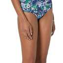 6 x Amazon Essentials Women's High Waist Swim Bottom (Available in Plus Size) (Medium, Deep Blue Paisley)