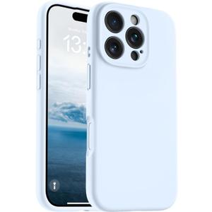 OTOFLY Magnetic for iPhone 16 Pro Case,Compatible with Magsafe,Classic Liquid Silicone Mobile Phone Case,Integrated Camera Control Button,Anti-Scratch Microfiber Lining, Light Blue